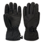 A pair of black women's gloves on a white background