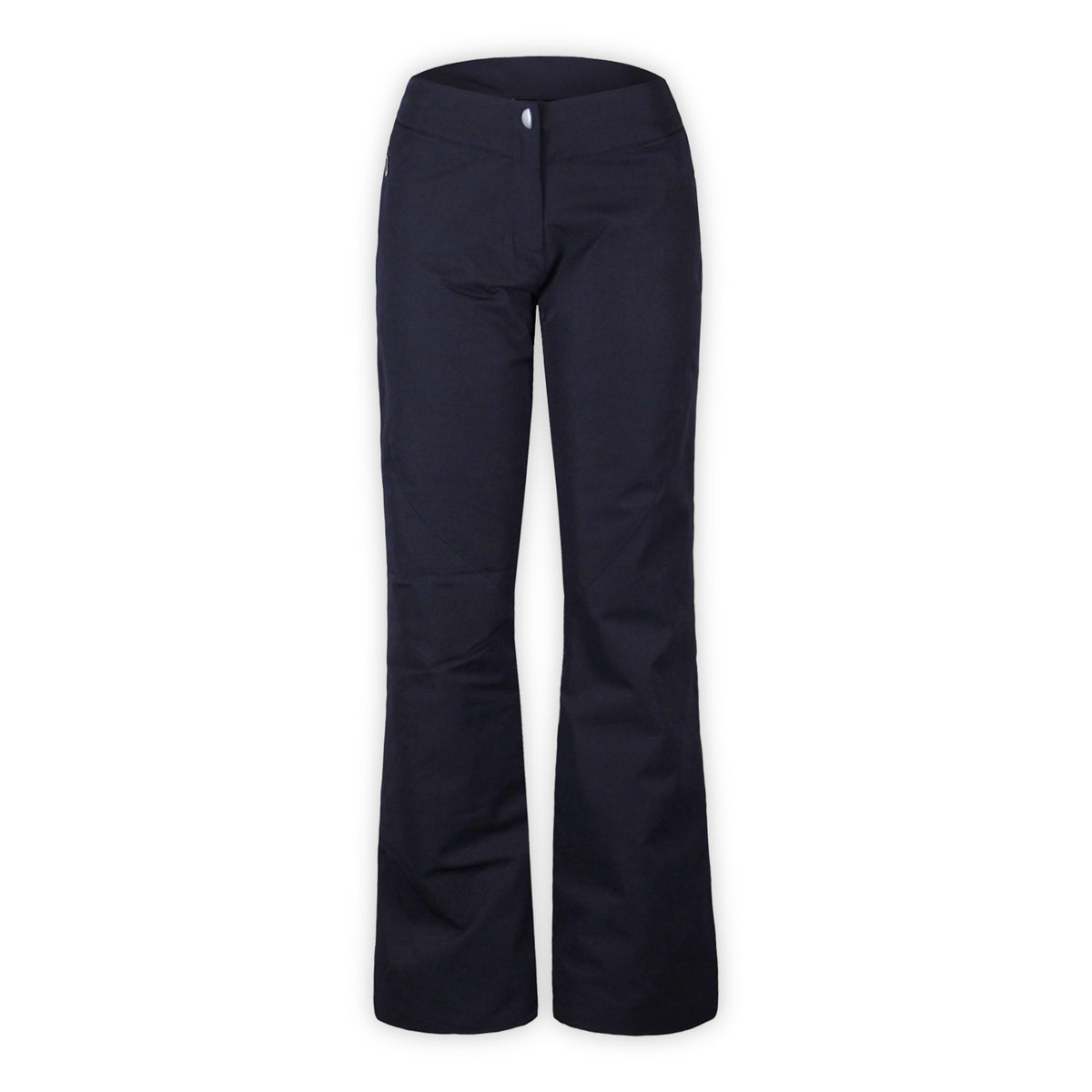 black snow pants on a white background