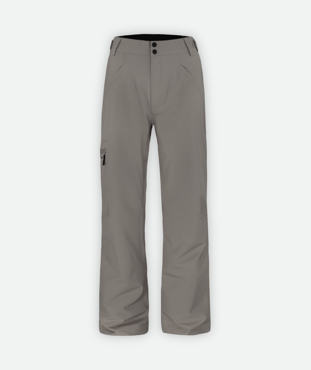 gray snow pants on a white background