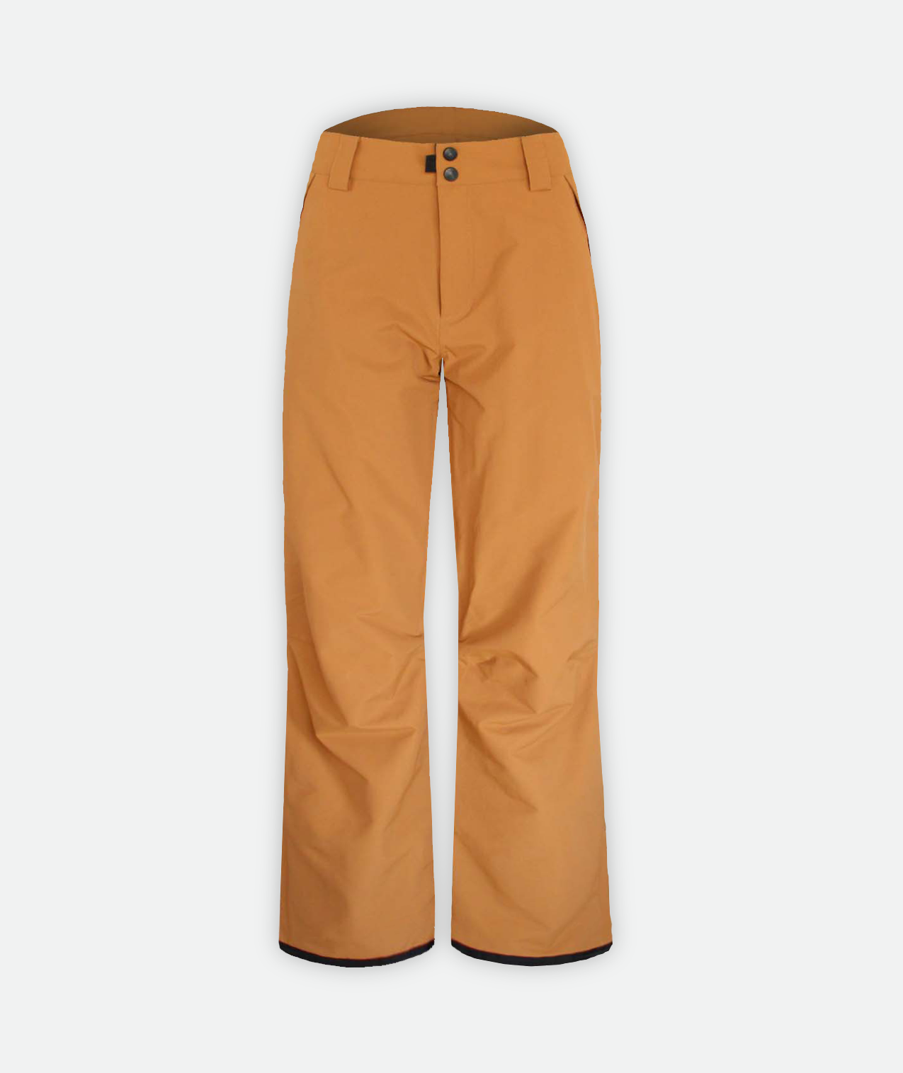 Youth snow pants in a bronze color on a white background