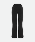 back of black ski pants on a white background