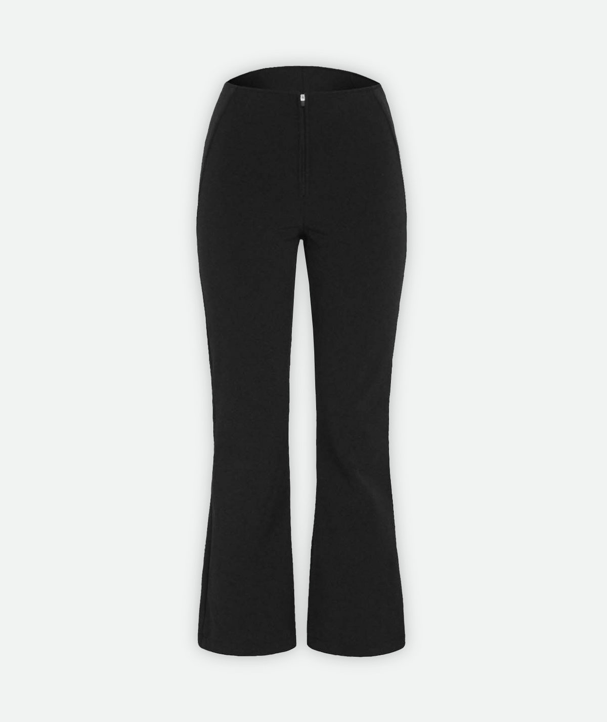 black ski pants on a white background